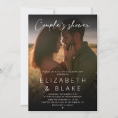 Invitation Photo moderne manuscrite Script Couple's Shower (Devant)