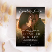 Invitation Photo moderne manuscrite Script Couple's Shower
