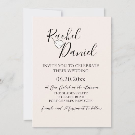 Invitation Photo moderne Mariage de code QR (Devant)