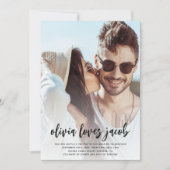 Invitation Photo moderne Mariage de code QR (Devant)