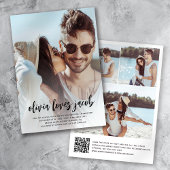 Invitation Photo moderne Mariage de code QR