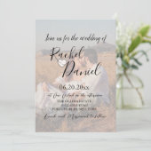 Invitation Photo moderne Mariage de code QR (Debout devant)