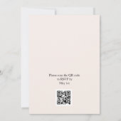 Invitation Photo moderne Mariage de code QR (Dos)