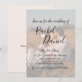 Invitation Photo moderne Mariage de code QR (Devant / Derrière)