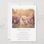 Invitation Photo moderne Mariage de code QR (Devant)