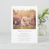 Invitation Photo moderne Mariage de code QR (Debout devant)