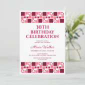 Invitation Photo moderne Maroon rose cadre numérique photo An (Debout devant)