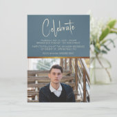 Invitation Photo Moderne Masculin (Debout devant)