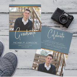 Invitation Photo Moderne Masculin
