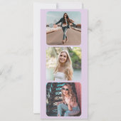 Invitation Photo Moderne Moderne Purple ongle Polonais Annive (Dos)