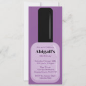 Invitation Photo Moderne Moderne Purple ongle Polonais Annive (Devant)