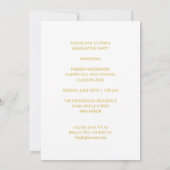 Invitation Photo moderne Morron et Gold Graduation Party (Dos)