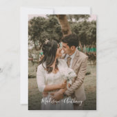 Invitation Photo moderne noir et blanc QR Code RSVP Mariage (Devant)