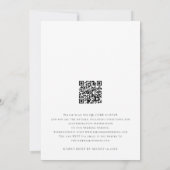 Invitation Photo moderne Obtention Hitch Code QR Mariage (Dos)