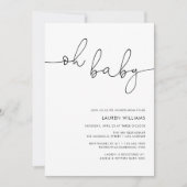 Invitation Photo moderne Oh Baby Baby shower (Devant)