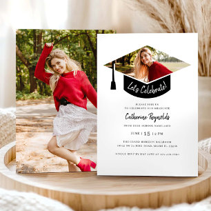 Invitation Photo moderne Parti de la graduation tendance