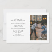 Invitation Photo Moderne Personnalisé MARIAGE Enregistrer La  (Dos)