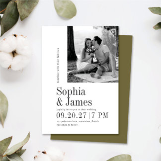 Invitation Photo moderne personnalisée