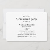 Invitation Photo moderne pour diplômés | Script élégant (Dos)