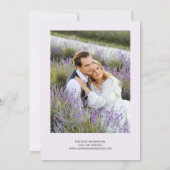 Invitation Photo moderne Purple Gold Agate Lavender Mariage (Dos)