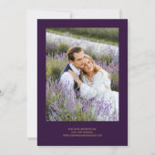 Invitation Photo moderne Purple Gold Agate Plum Mariage (Dos)