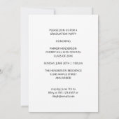 Invitation Photo moderne Purple Graduation Party (Dos)