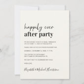 Invitation Photo moderne QR Code Cream Wedding Réception (Devant)