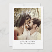 Invitation Photo moderne QR Code Mariage Enregistrer la date (Devant)