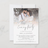 Invitation Photo moderne QR Code Mariage Soirée (Devant)