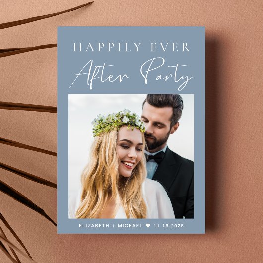 Invitation Photo moderne QR Code Réception de mariage