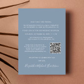 Invitation Photo moderne QR Code Réception de mariage