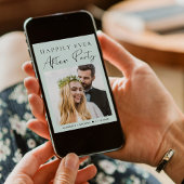 Invitation Photo moderne QR Code Réception de mariage
