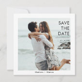 Invitation Photo Moderne QR Code Site Web Enregistrer la date (Devant)