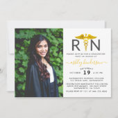 Invitation Photo moderne RN Nurse Graduation Party (Devant)