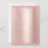 Invitation Photo moderne Rosegold Glitzer "Mariée à être" (Dos)