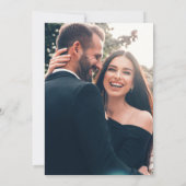 Invitation Photo moderne Royal Blue & White Floral Mariage (Dos)