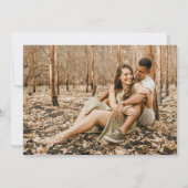 Invitation Photo Moderne Rustique Nous sommes fiancés Fête de (Dos)