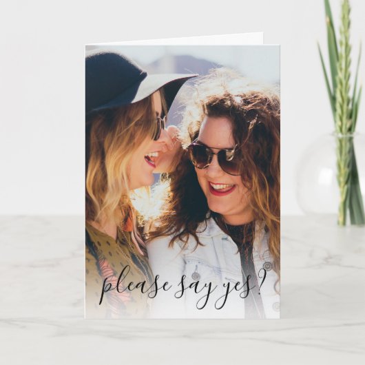 Invitation Photo moderne | Seras-Tu Ma Servante D'Époux (Devant)