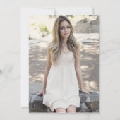 Invitation Photo Moderne Simple Célébration De La Vie Mémoria (Dos)