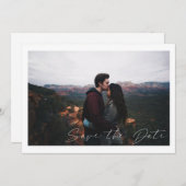 Invitation Photo moderne simple Enregistrer la date (Devant / Derrière)