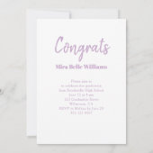 Invitation Photo Moderne simple tendance Cassis (Dos)