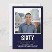 Invitation Photo moderne SIXTY 60th Birthday Party (Devant)
