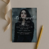 Invitation Photo moderne superposition Anniversaire Surprise 