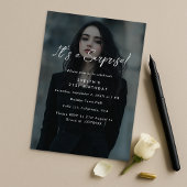 Invitation Photo moderne superposition Anniversaire Surprise 