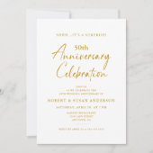 Invitation Photo moderne Surprise 50e anniversaire de Mariage (Devant)