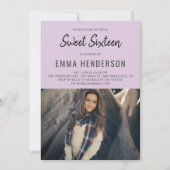 Invitation Photo moderne Sweet 16 (Devant)
