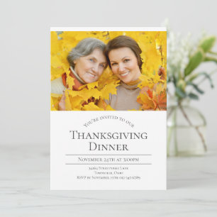 Invitation Photo moderne Thanksgiving