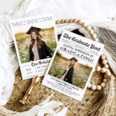 Invitation Photo moderne unique amusant Journal Graduation