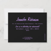 Invitation photo moderne violet Tassle Graduation (Dos)