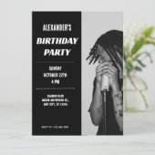 Invitation Photo monochrome moderne (Debout devant)